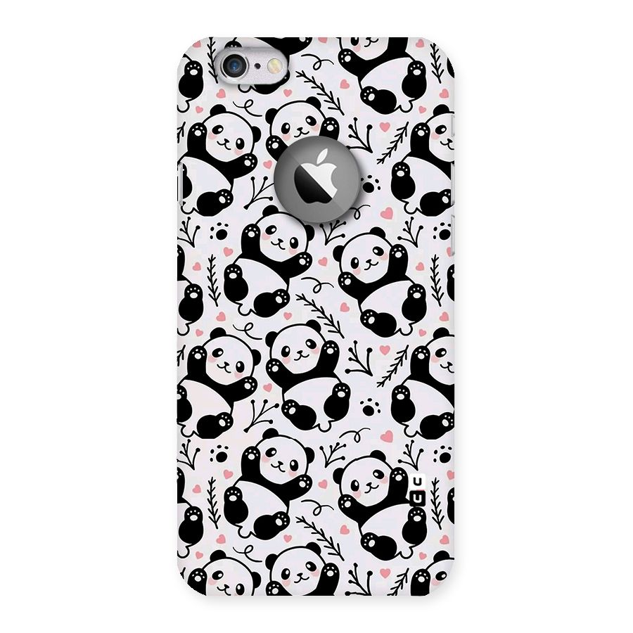 Cute Adorable Panda Pattern Back Case for iPhone 6 Logo Cut