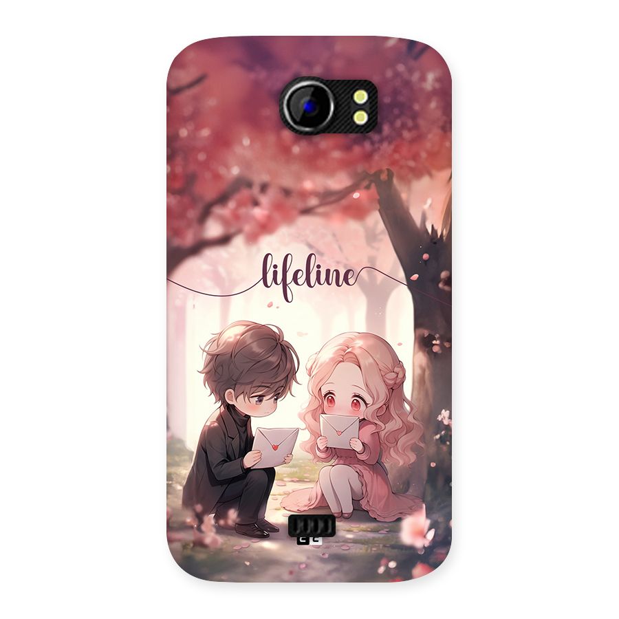 Cute Anime Couple Back Case for Canvas 2 A110