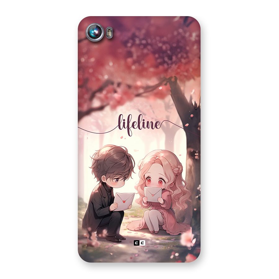 Cute Anime Couple Back Case for Canvas Fire 4 (A107)