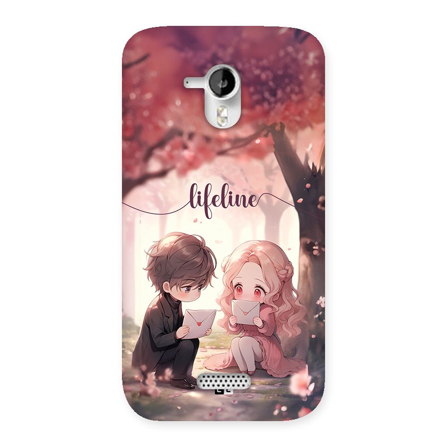 Cute Anime Couple Back Case for Canvas HD A116