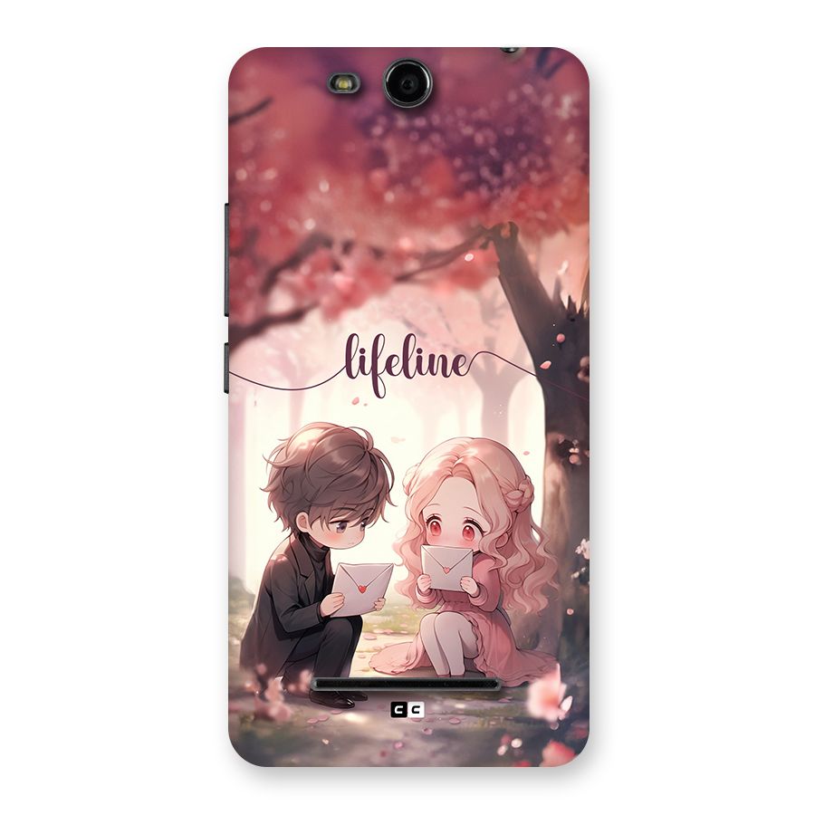 Cute Anime Couple Back Case for Canvas Juice 3 Q392