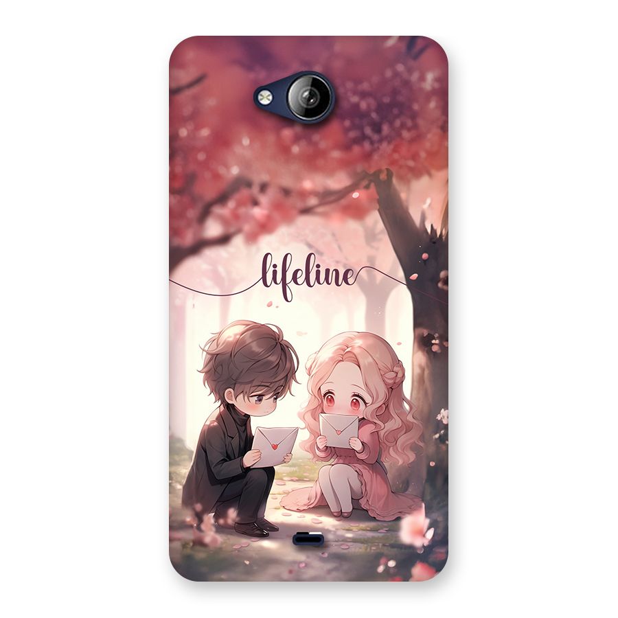 Cute Anime Couple Back Case for Canvas Play Q355