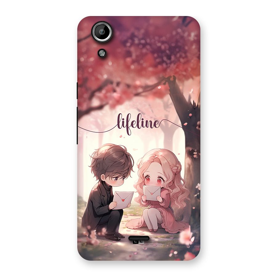 Cute Anime Couple Back Case for Canvas Selfie Lens Q345