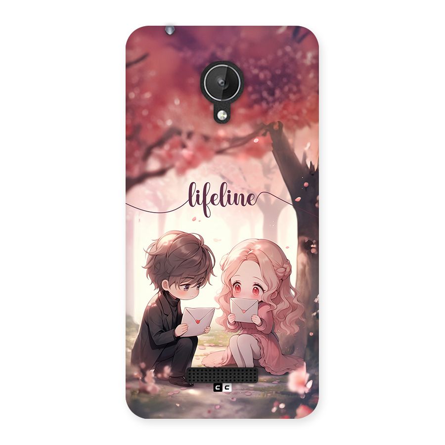 Cute Anime Couple Back Case for Canvas Spark Q380