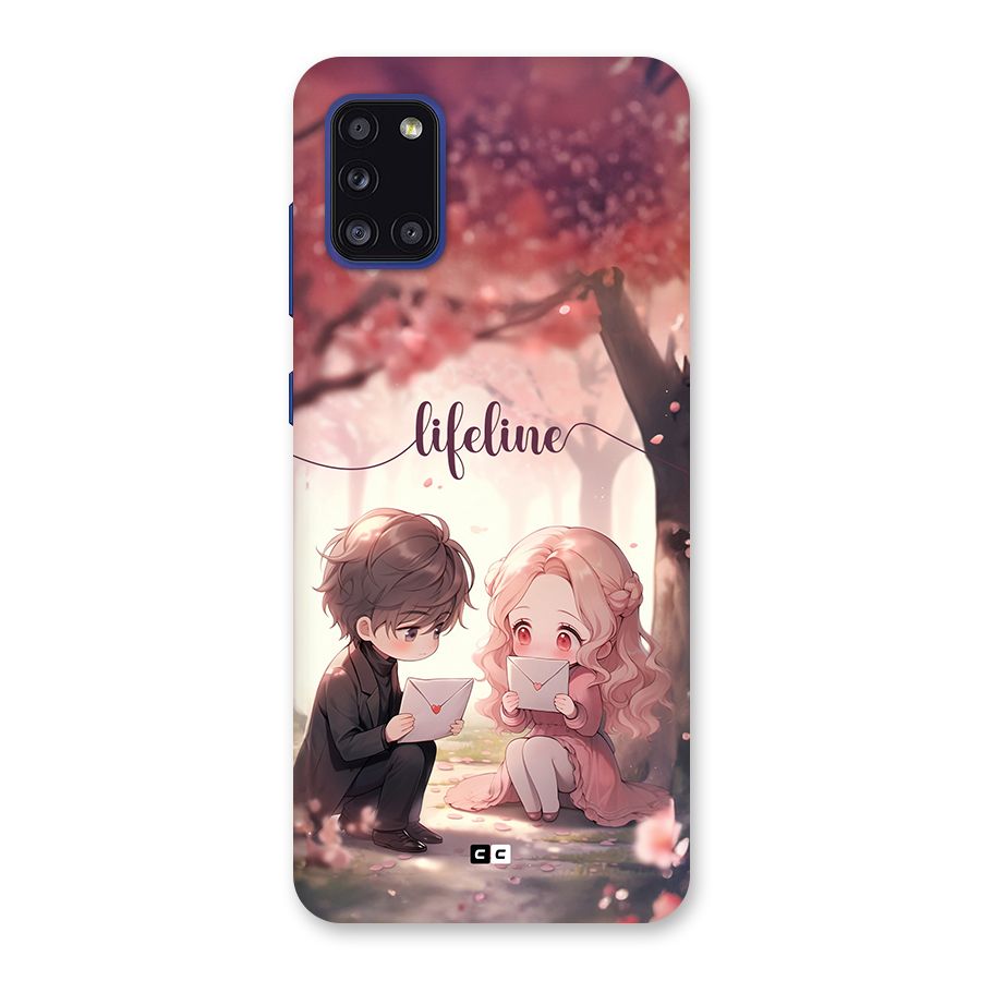 Cute Anime Couple Back Case for Galaxy A31