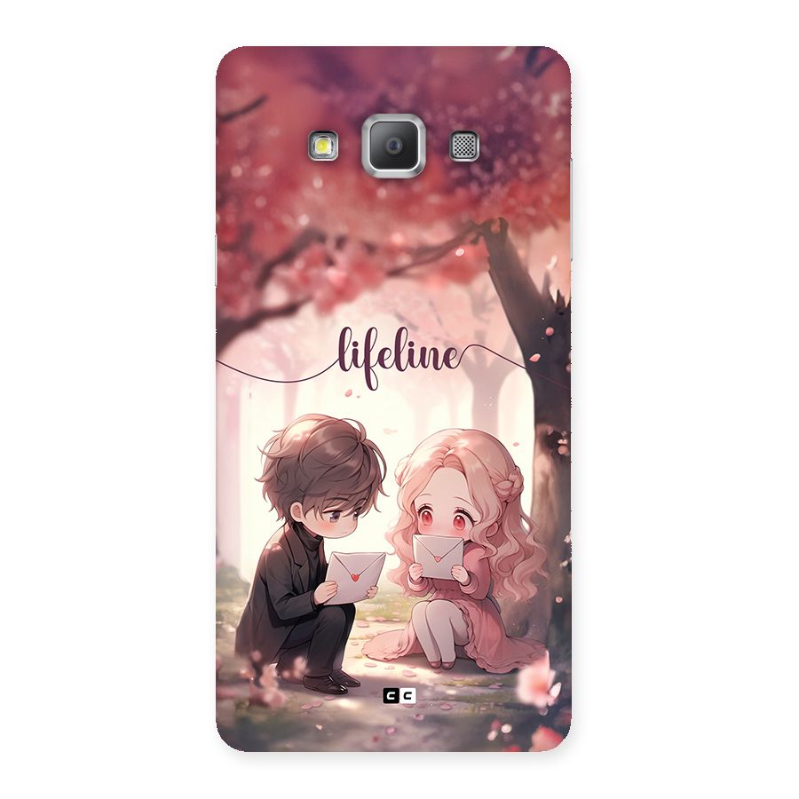 Cute Anime Couple Back Case for Galaxy A7