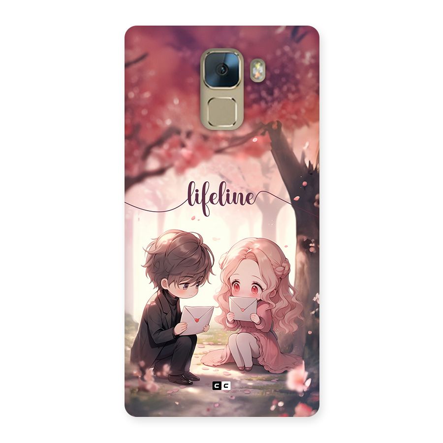 Cute Anime Couple Back Case for Honor 7