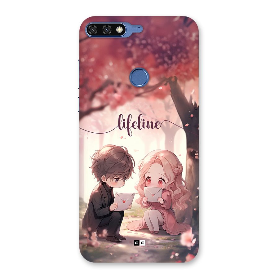 Cute Anime Couple Back Case for Honor 7C