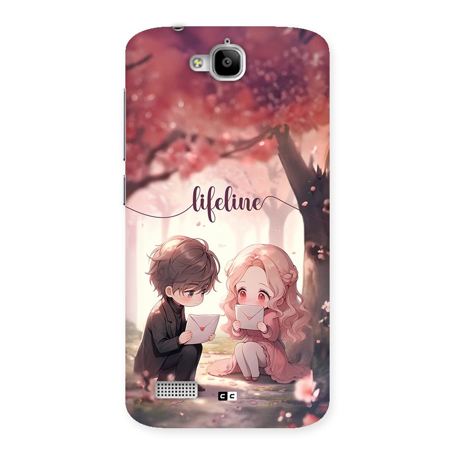 Cute Anime Couple Back Case for Honor Holly