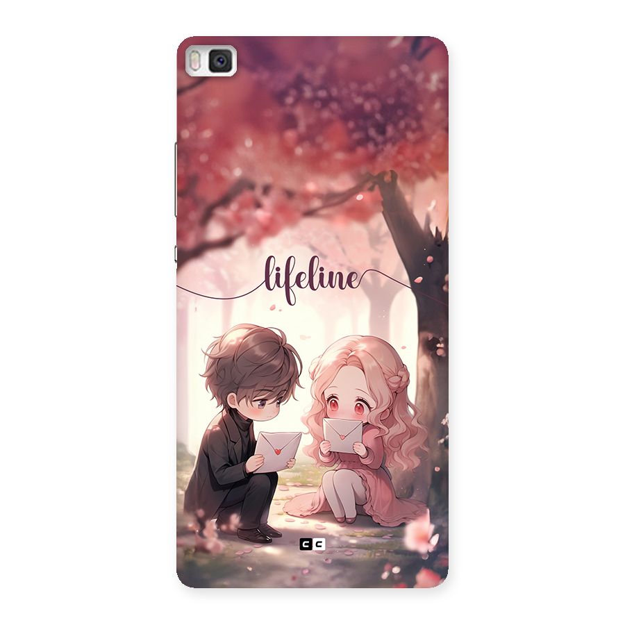 Cute Anime Couple Back Case for Huawei P8