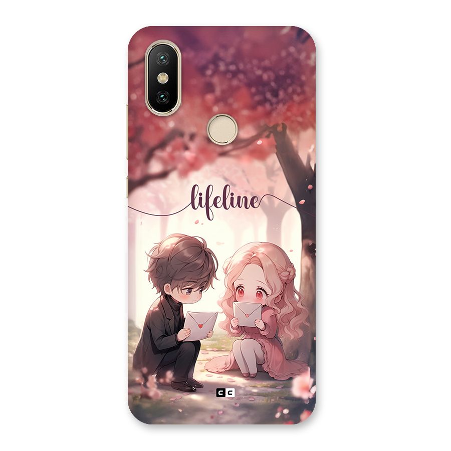 Cute Anime Couple Back Case for Mi A2