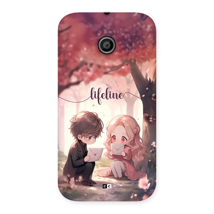 Cute Anime Couple Back Case for Moto E