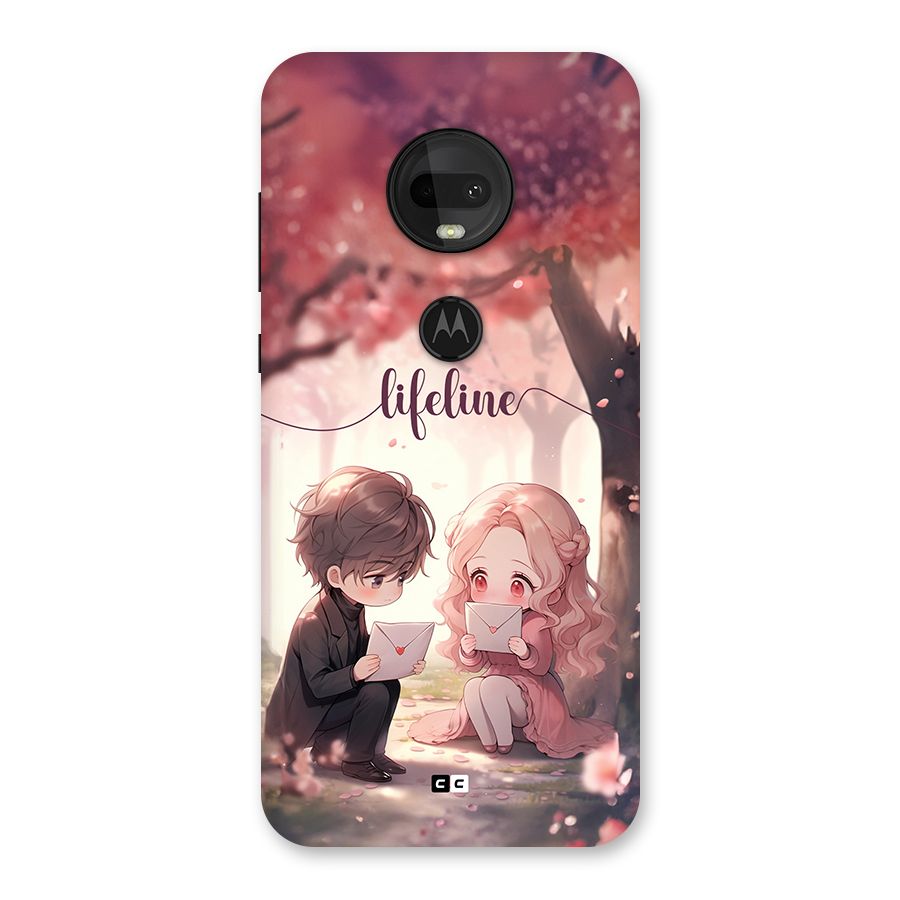 Cute Anime Couple Back Case for Moto G7