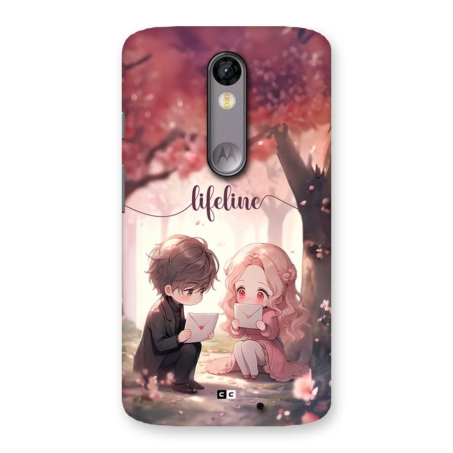 Cute Anime Couple Back Case for Moto X Force