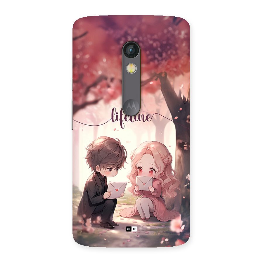 Cute Anime Couple Back Case for Moto X Play