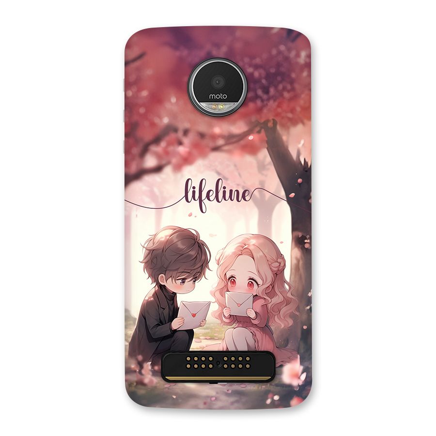 Cute Anime Couple Back Case for Moto Z Play