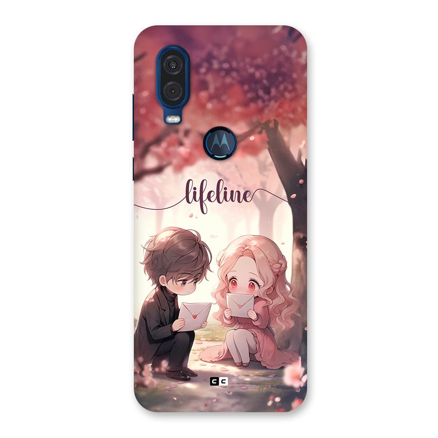 Cute Anime Couple Back Case for Motorola One Vision