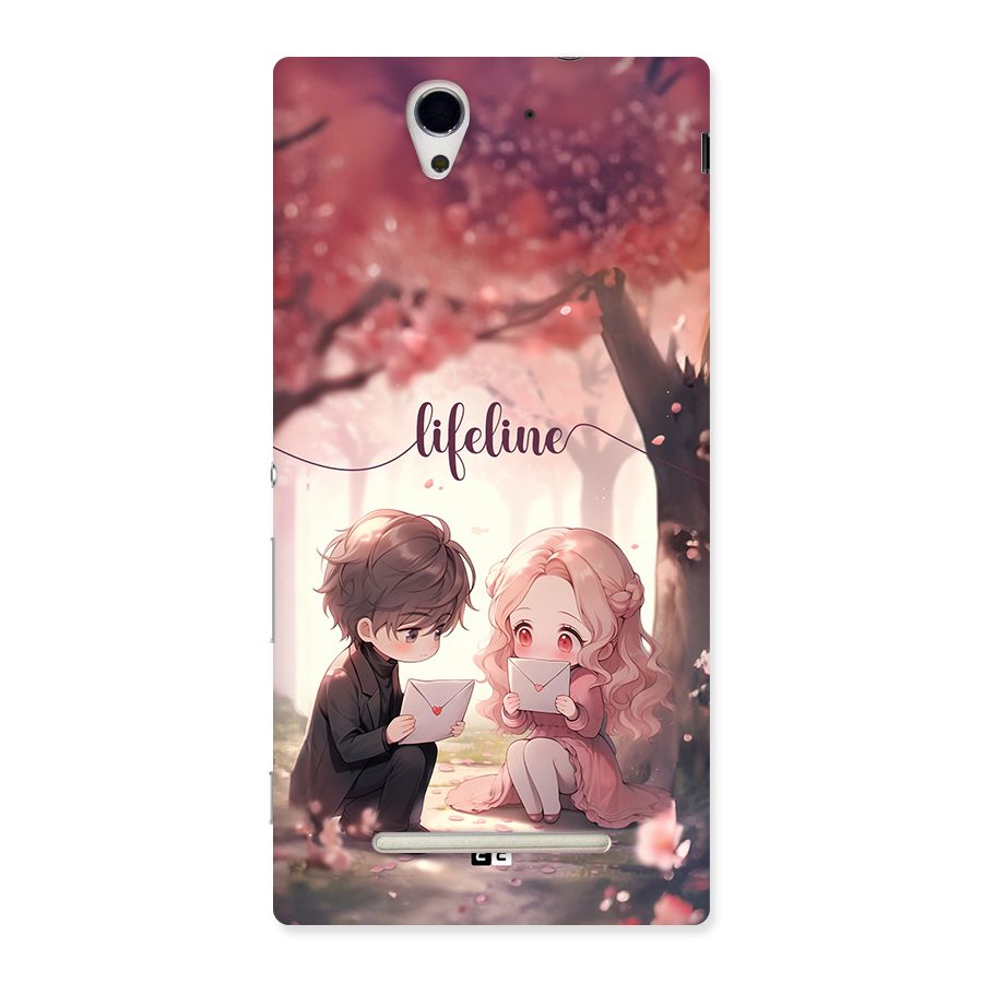 Cute Anime Couple Back Case for Xperia C3