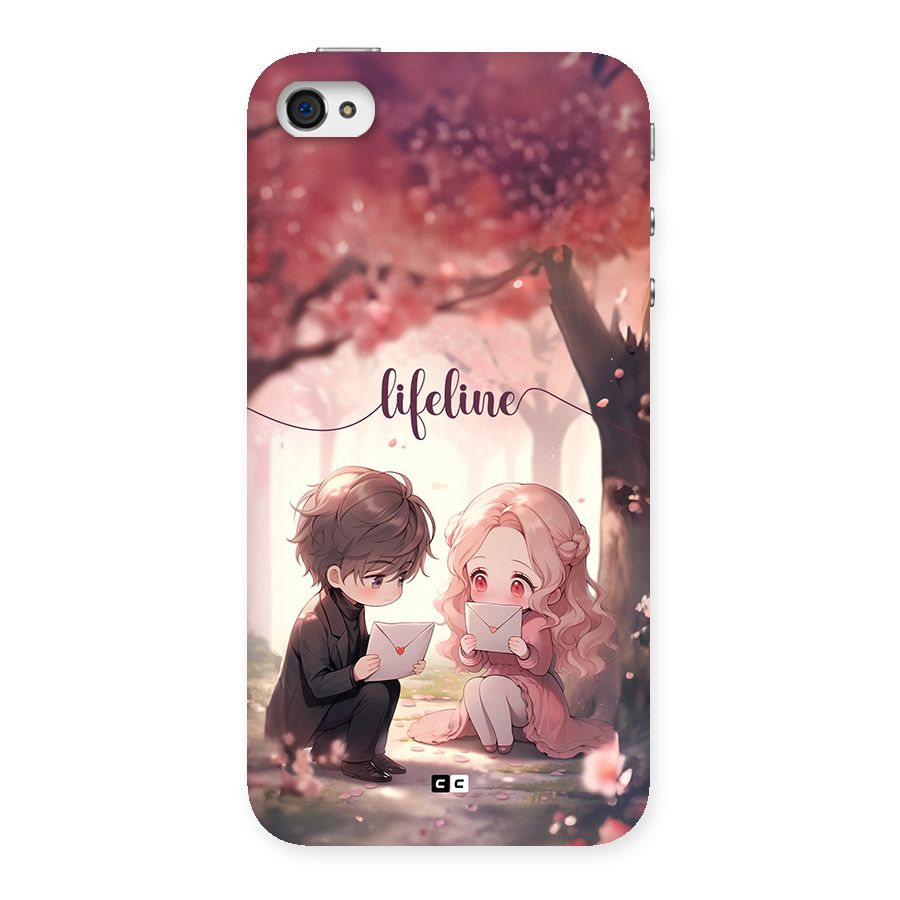 Cute Anime Couple Back Case for iPhone 4 4s