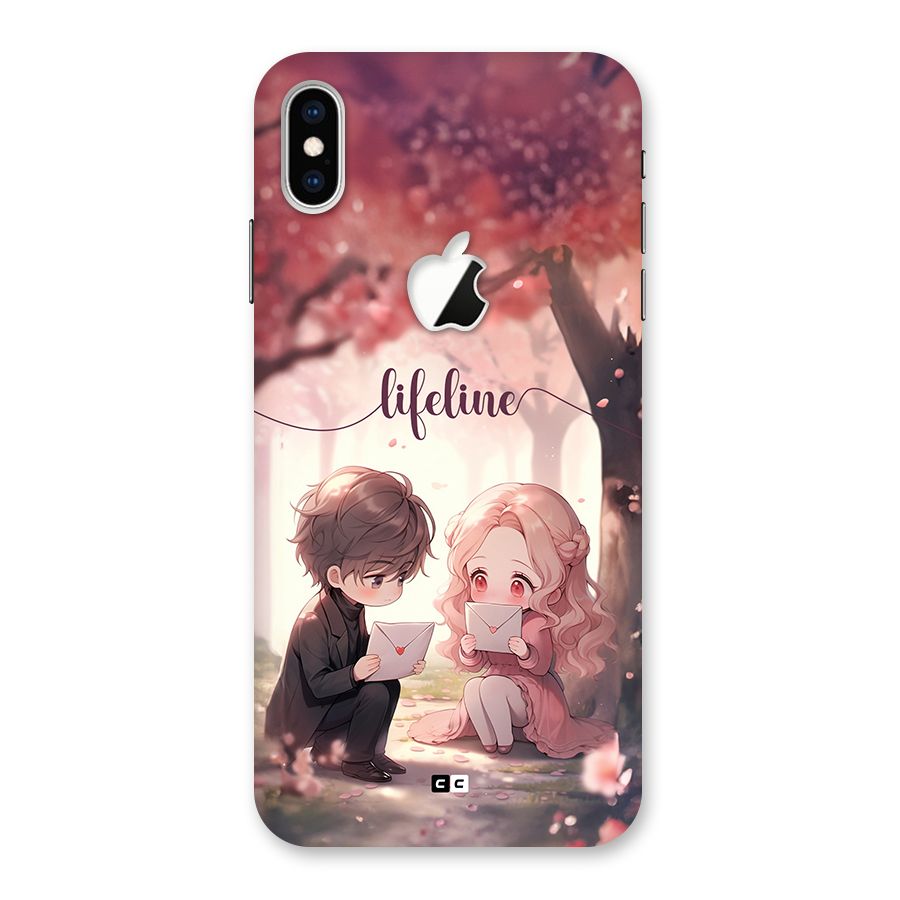 Cute Anime Couple Back Case for iPhone XS Max Apple Cut