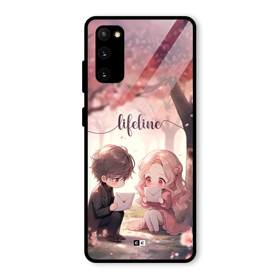 Cute Anime Couple Glass Back Case for Galaxy S20 FE 5G