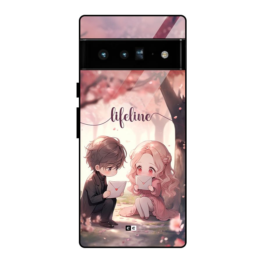 Cute Anime Couple Glass Back Case for Google Pixel 6 Pro