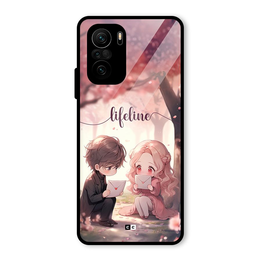 Cute Anime Couple Glass Back Case for Mi 11X Pro