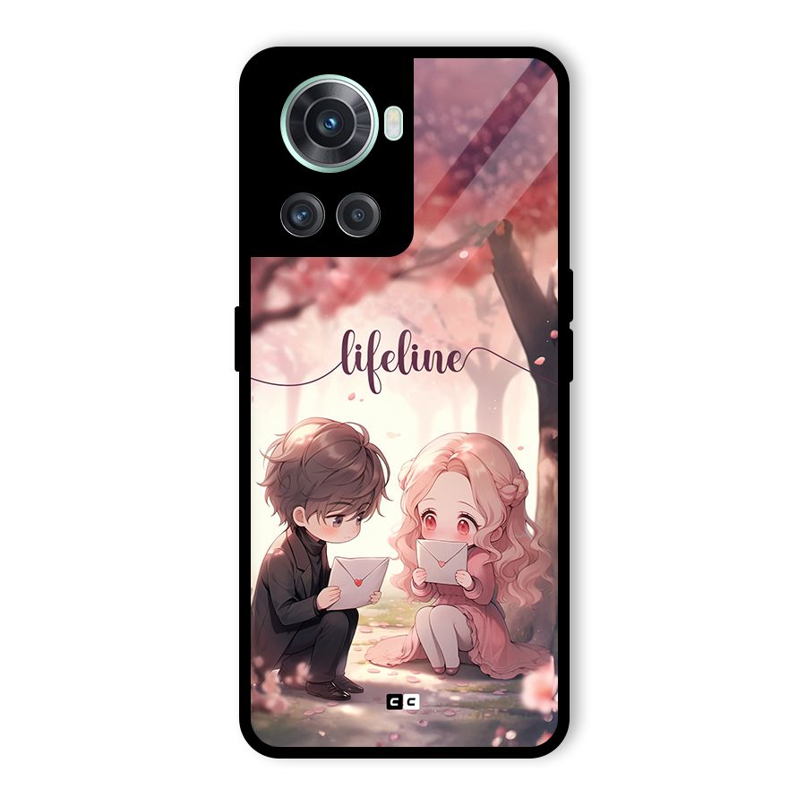 Cute Anime Couple Glass Back Case for OnePlus 10R