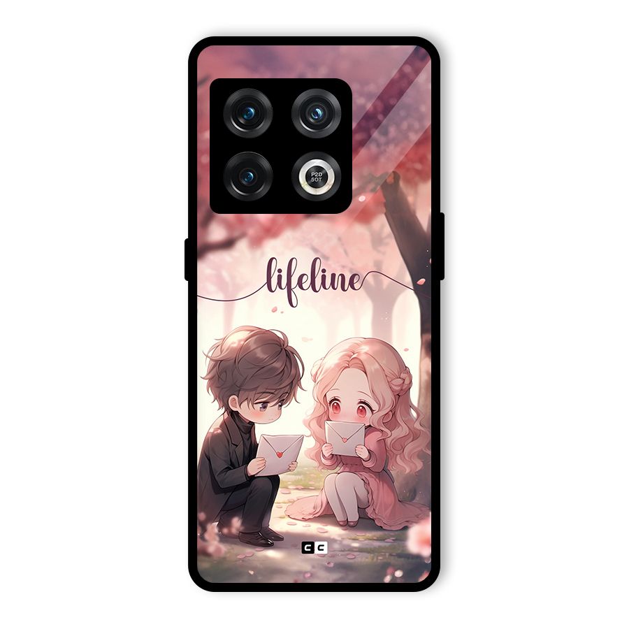 Cute Anime Couple Glass Back Case for OnePlus 10 Pro 5G