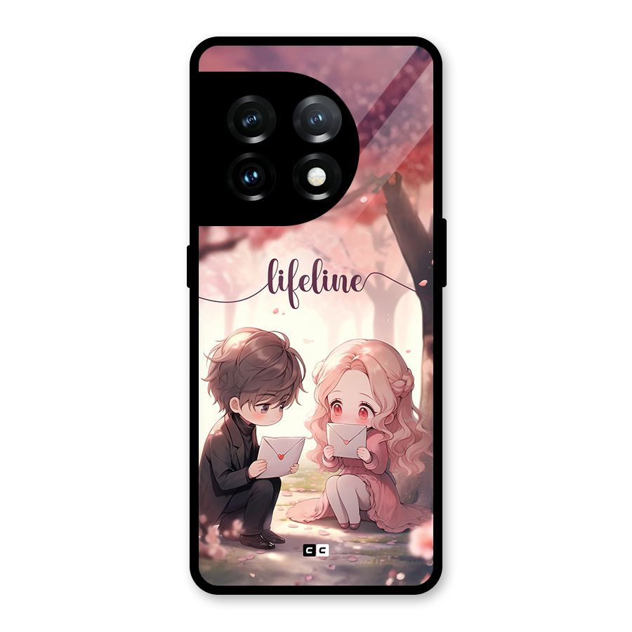 Cute Anime Couple Glass Back Case for OnePlus 11