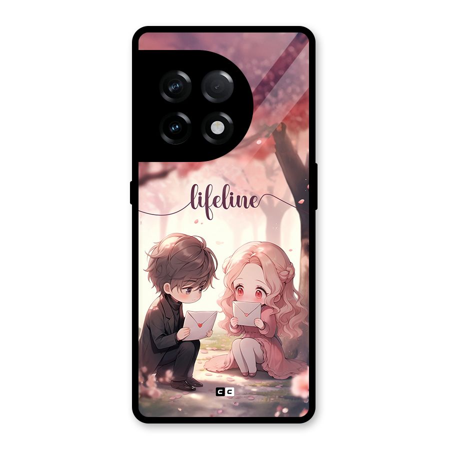 Cute Anime Couple Glass Back Case for OnePlus 11R