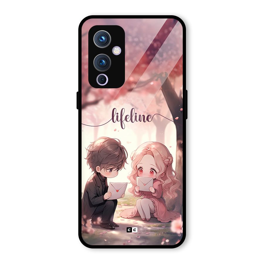 Cute Anime Couple Glass Back Case for OnePlus 9