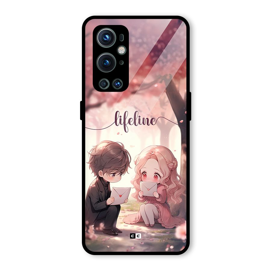 Cute Anime Couple Glass Back Case for OnePlus 9 Pro