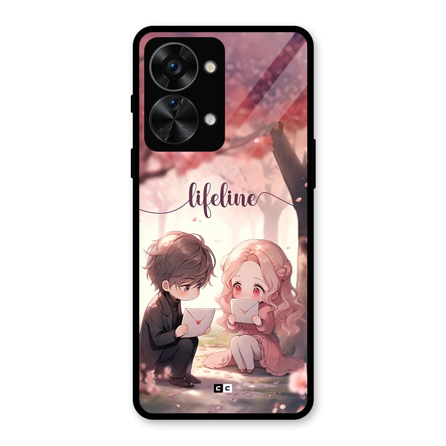 Cute Anime Couple Glass Back Case for OnePlus Nord 2T