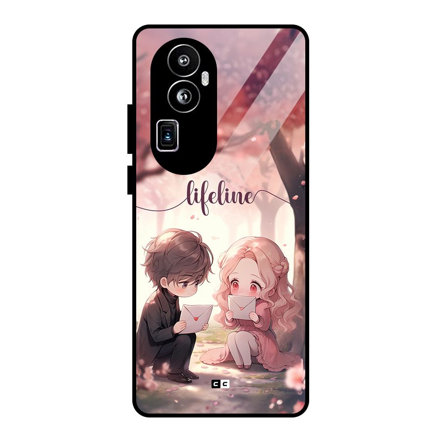 Cute Anime Couple Glass Back Case for Oppo Reno10 Pro Plus