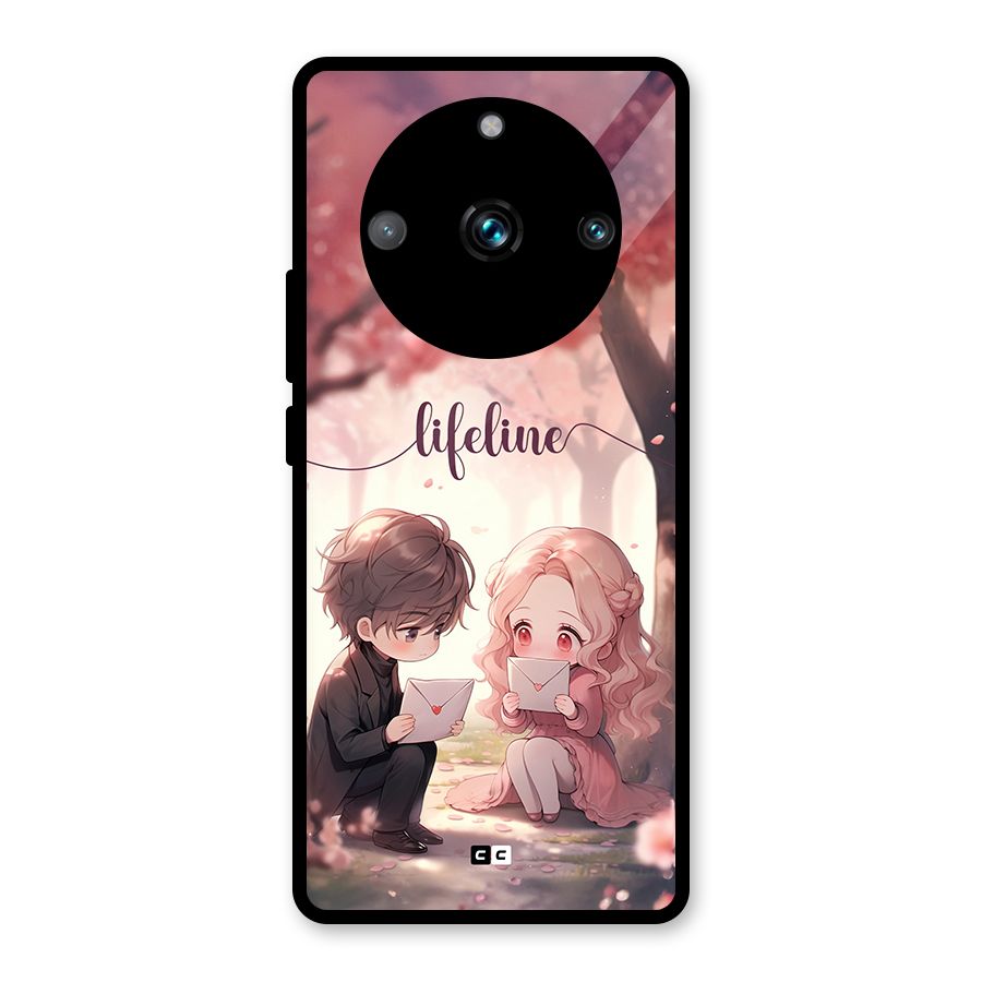 Cute Anime Couple Glass Back Case for Realme 11 Pro Plus