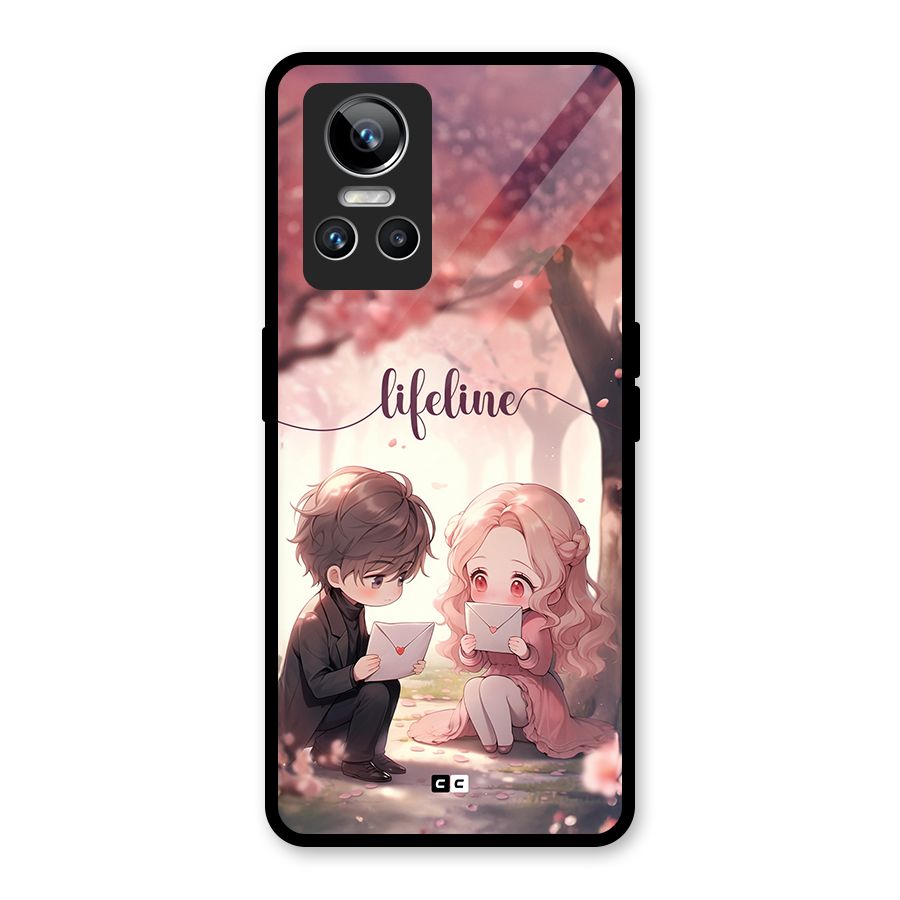 Cute Anime Couple Glass Back Case for Realme GT Neo 3
