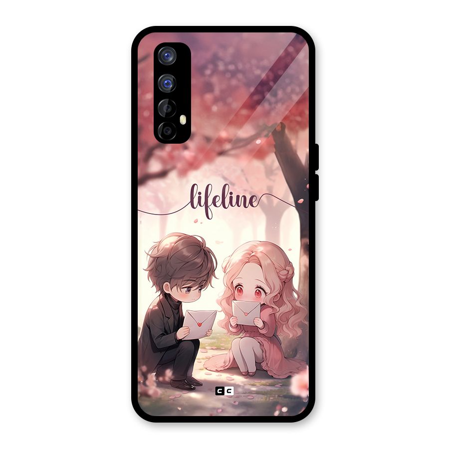 Cute Anime Couple Glass Back Case for Realme Narzo 20 Pro