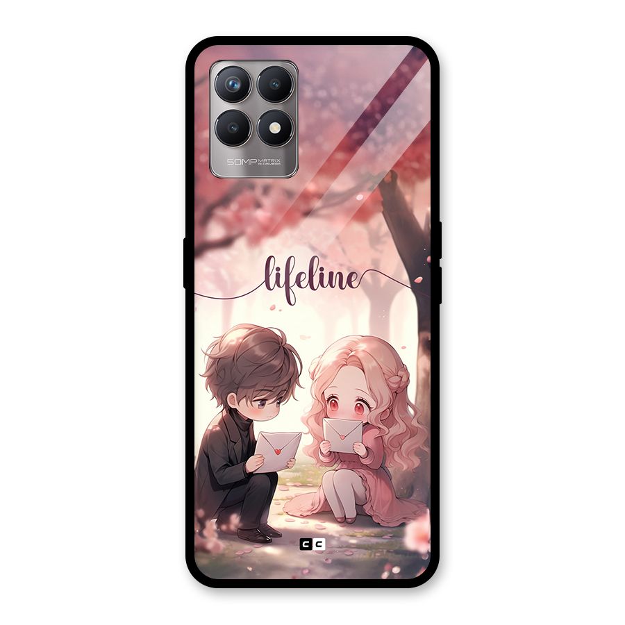 Cute Anime Couple Glass Back Case for Realme Narzo 50