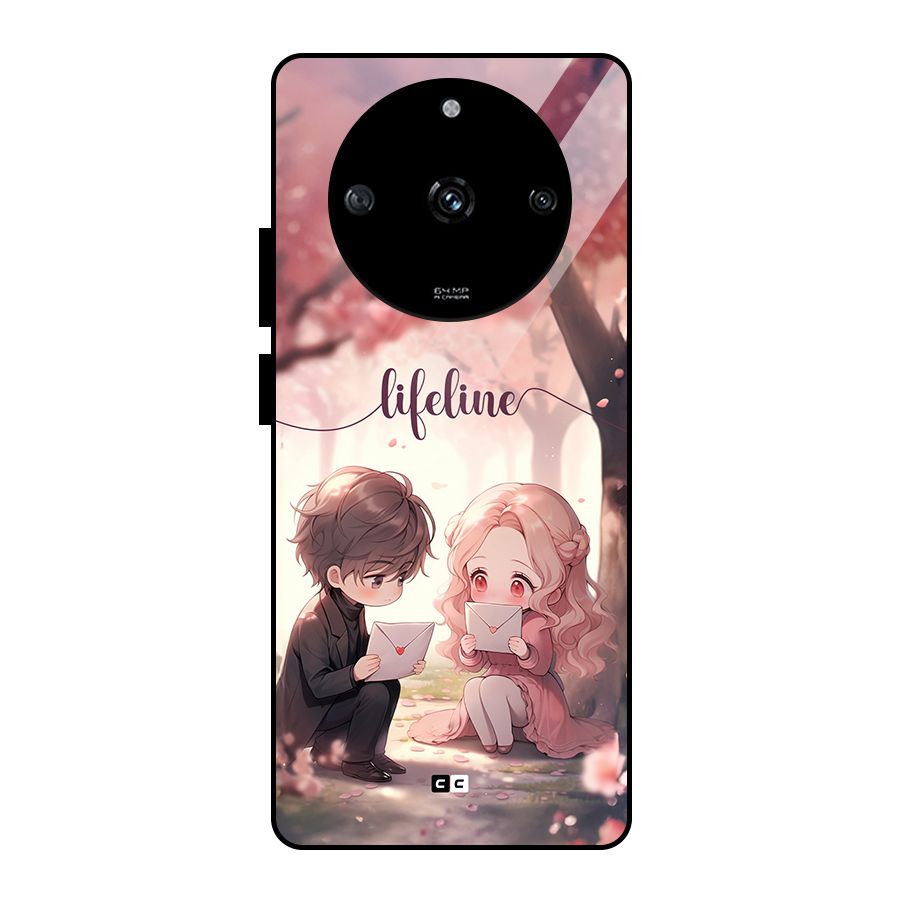 Cute Anime Couple Glass Back Case for Realme Narzo 60 5G