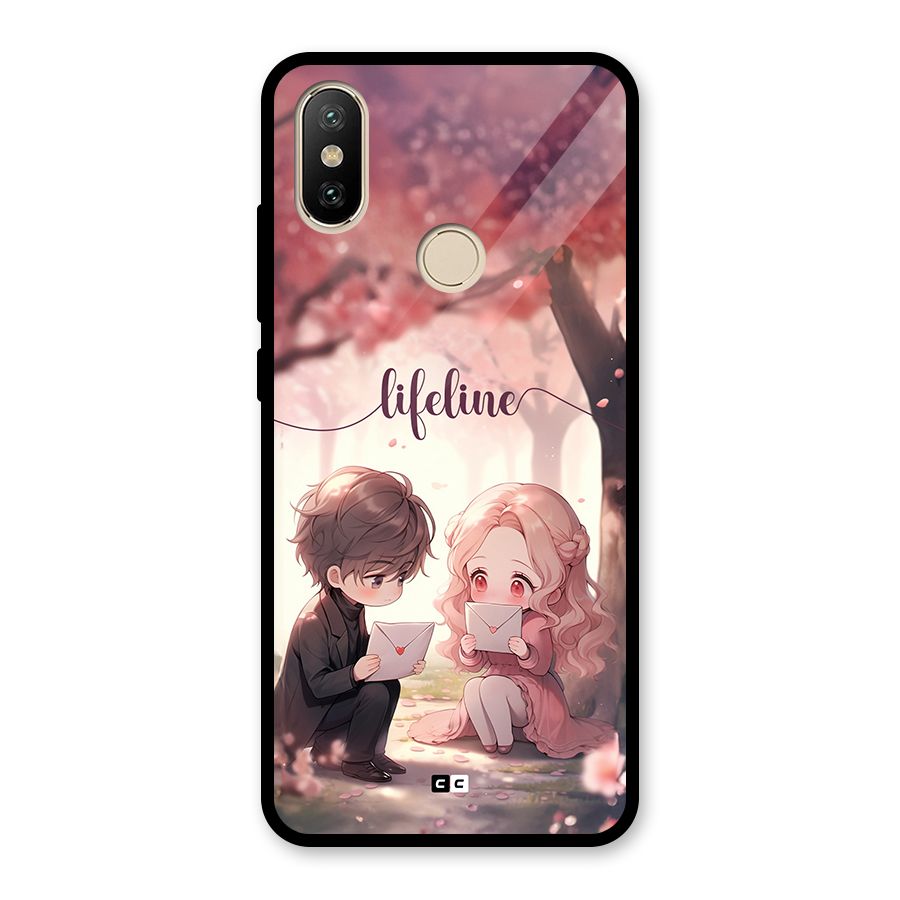 Cute Anime Couple Glass Back Case for Redmi A2