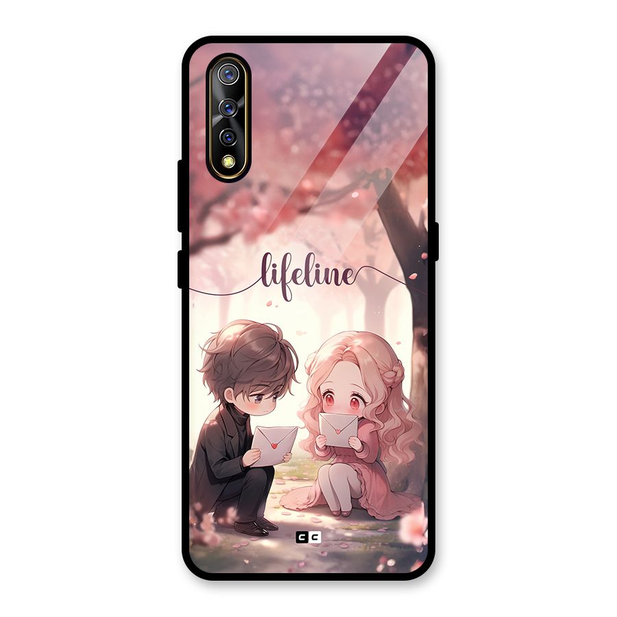 Cute Anime Couple Glass Back Case for Vivo S1