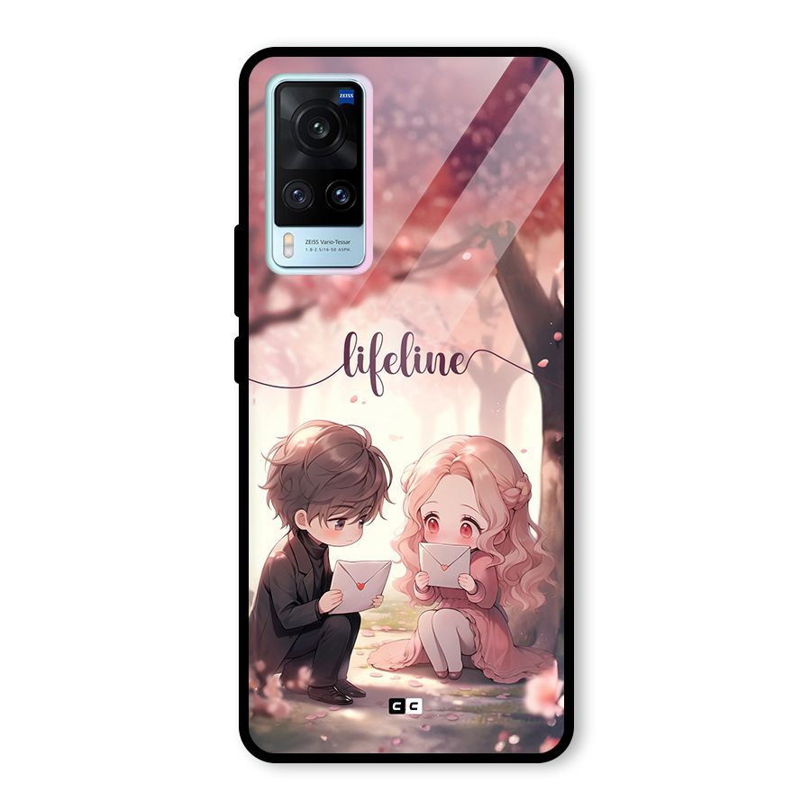 Cute Anime Couple Glass Back Case for Vivo X60