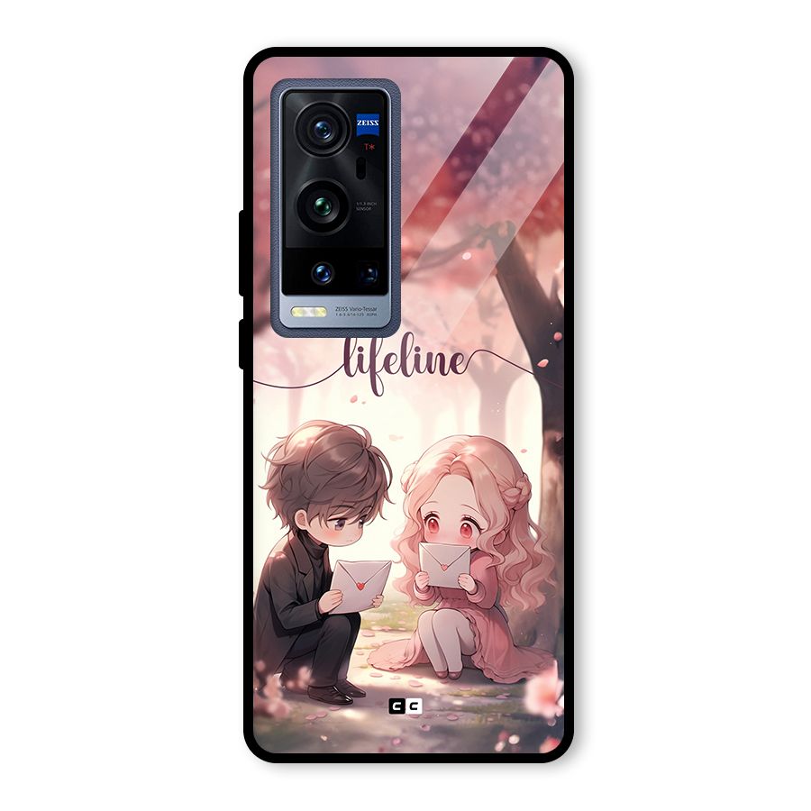 Cute Anime Couple Glass Back Case for Vivo X60 Pro Plus