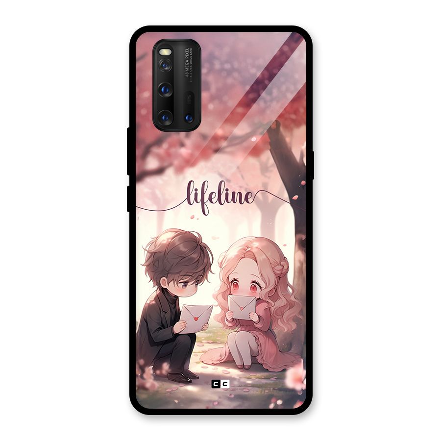 Cute Anime Couple Glass Back Case for Vivo iQOO 3