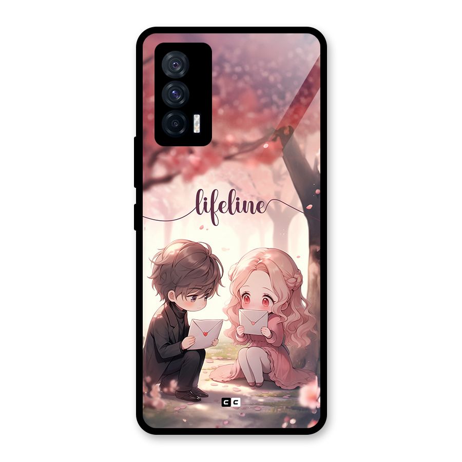 Cute Anime Couple Glass Back Case for Vivo iQOO 7 5G