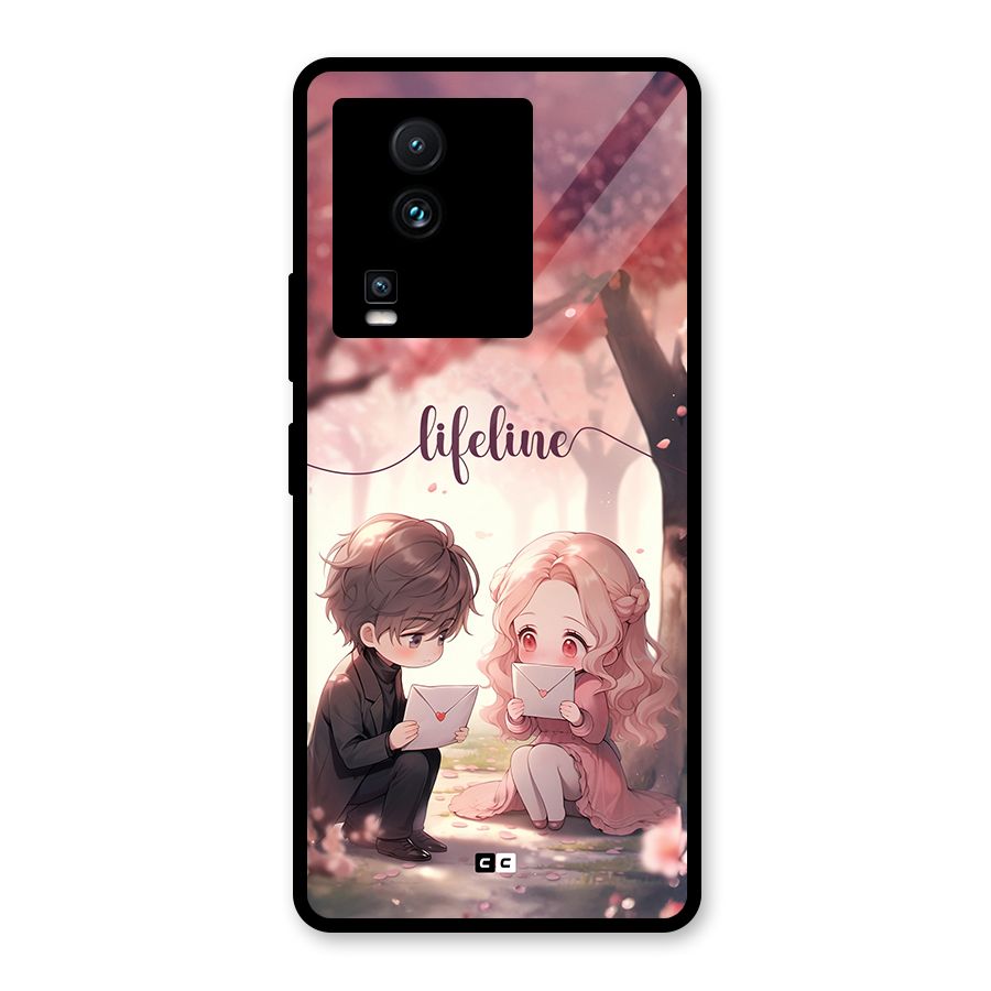 Cute Anime Couple Glass Back Case for Vivo iQOO Neo 7