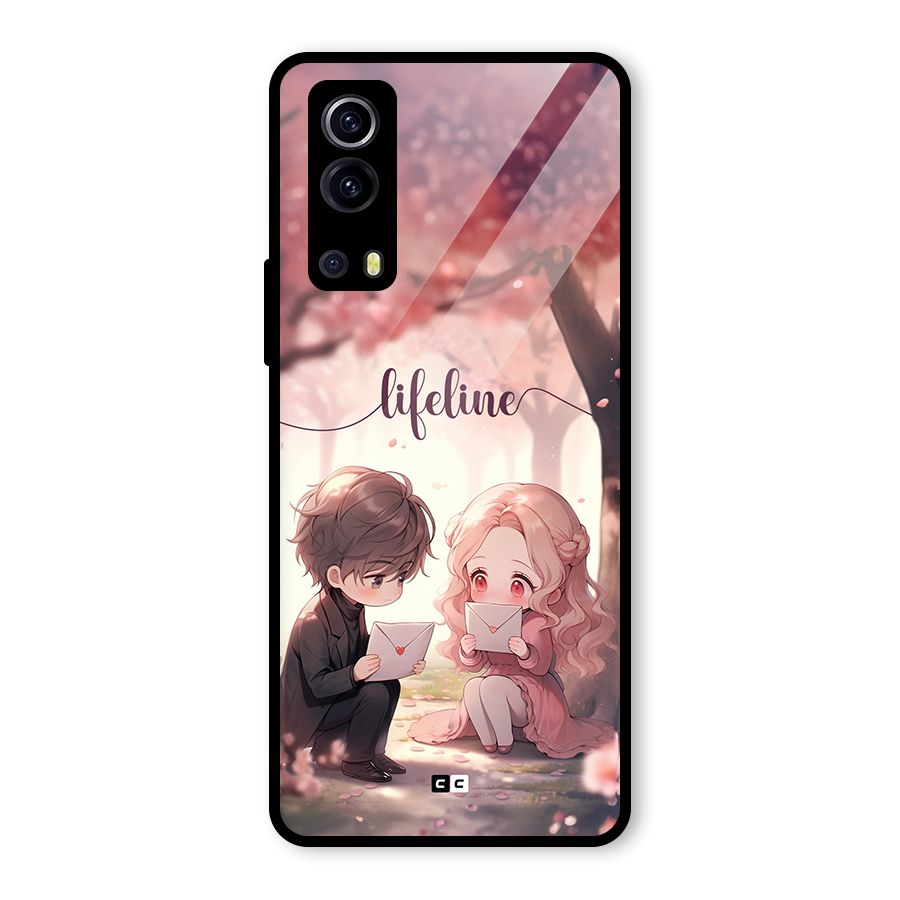 Cute Anime Couple Glass Back Case for Vivo iQOO Z3