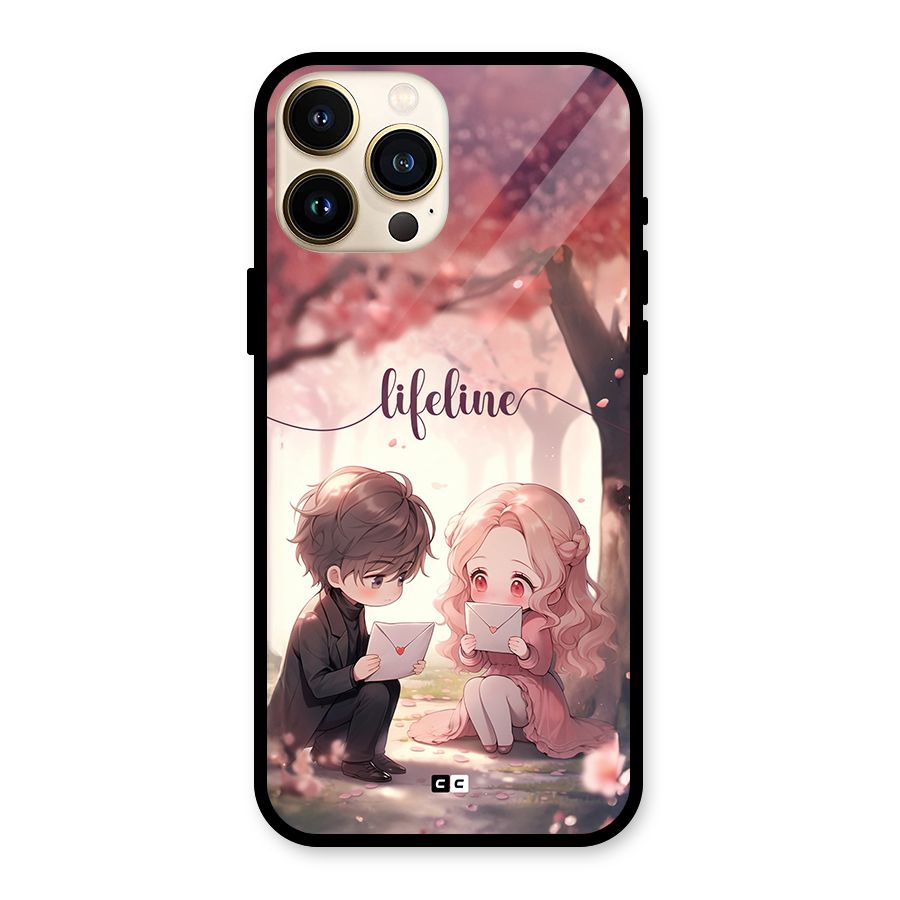 Cute Anime Couple Glass Back Case for iPhone 13 Pro Max