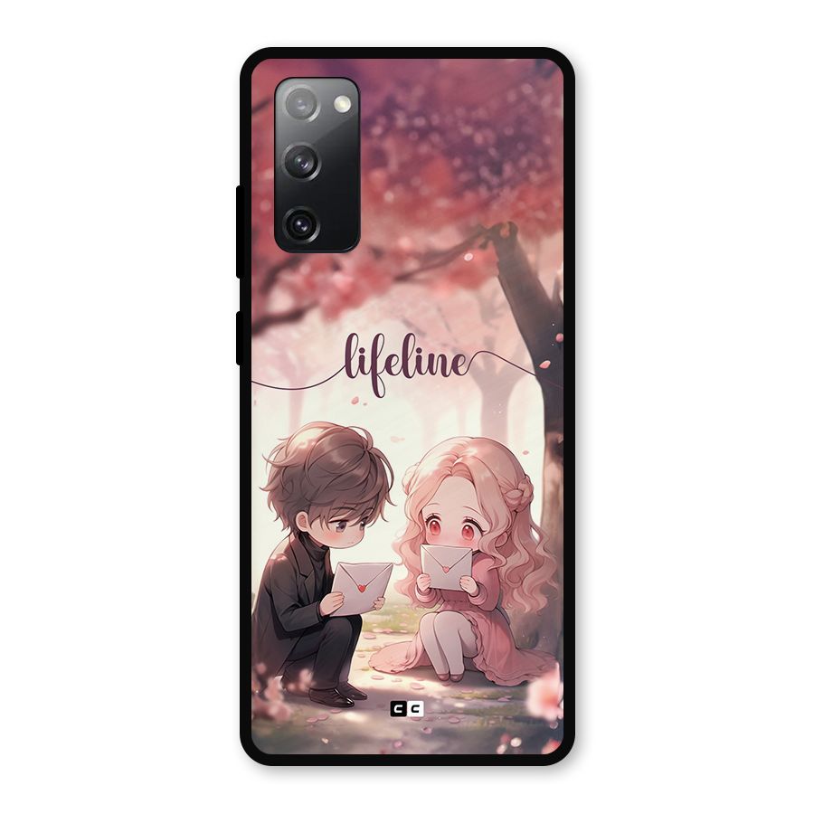 Cute Anime Couple Metal Back Case for Galaxy S20 FE 5G